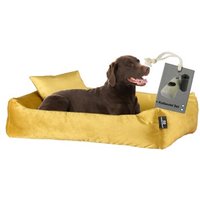 Rohrschneider ® Hundebett inkl. Gratis-Beigabe, Kuschelsofa gelb L