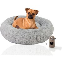 Rohrschneider ® Hundebett Donut mit Gratis-Beigabe, Extra flauschiges Hundekissen M