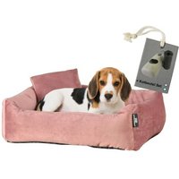 Rohrschneider ® Hundebett inkl. Gratis-Beigabe, Kuschelsofa altrosa M