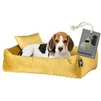 Rohrschneider ® Hundebett inkl. Gratis-Beigabe, Kuschelsofa gelb M