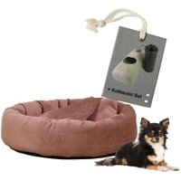 Rohrschneider ® Hundekissen inkl. Gratis-Beigabe, Kuschelhöhle "Denver" altrosa S