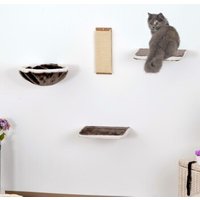 Rohrschneider ® Katzen-Kletterwand 4-teilig grau