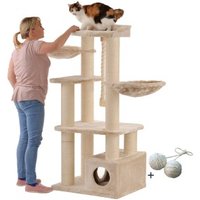Rohrschneider ® XXL Katzenbaum Enya, mit Gratis-Spielball, beige
