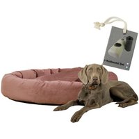 Rohrschneider ® Hundekissen inkl. Gratis-Beigabe, Kuschelhöhle "Denver" altrosa L