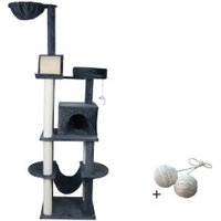 Rohrschneider ® Katzenbaum Travel , mit Gratis-Spielball, grau