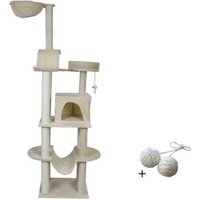 Rohrschneider ® Katzenbaum Travel , mit Gratis-Spielball, beige