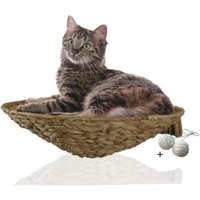 Rohrschneider ® runde Katzenmulde für Wandmontage, Kletterwand-Element mit Gratis-Spielballset