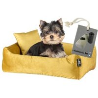 Rohrschneider ® Hundebett inkl. Gratis-Beigabe, Kuschelsofa gelb S