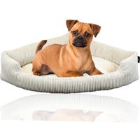 Rohrschneider ® XXL Eck-Hundebett für große Hunde aus Cord L