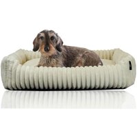 Rohrschneider ® Kuschelsofa breiter Cordstoff Deluxe beige