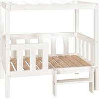 VidaXL erhöhtes Hundebett aus Kiefernholz weiß 73,5 cm, 90 cm, 73,5 cm