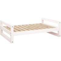 VidaXL Hundebett XL (95,5x65,5x28 cm) aus Kiefernholz weiß