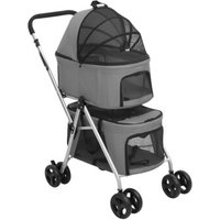 VidaXL Hundewagen 83x48x97cm (L x B x H) grau
