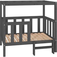 VidaXL erhöhtes Hundebett aus Kiefernholz grau 83,5 cm, 1 m, 83,5 cm