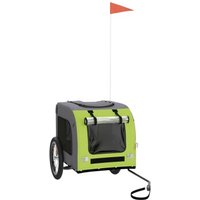 VidaXL Fahrradanhänger Hund 55 x 80 x 55 cm (L x B x H) grün