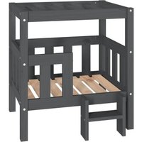 VidaXL erhöhtes Hundebett aus Kiefernholz grau 43 cm, 70 cm, 43 cm