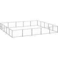 VidaXL Hundezwinger Stahl silber 5 m, 5 m, 70 cm