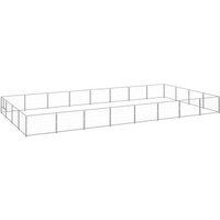 VidaXL Hundezwinger Stahl silber 8 m, 4 m, 70 cm