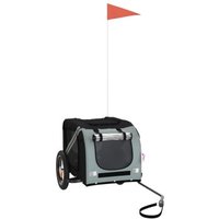 VidaXL Fahrradanhänger Hund 124 x 53 x 53 cm (L x B x H) grau