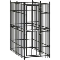 VidaXL Hundezwinger Box Stahl 96 cm, 1,92 m, 2 m