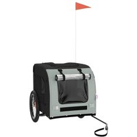 VidaXL Fahrradanhänger Hund 55 x 80 x 55 cm (L x B x H) grau