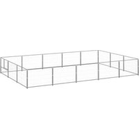 VidaXL Hundezwinger Stahl silber 5 m, 3 m, 70 cm