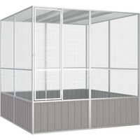 VidaXL Vogelkäfig aus verzinktem Stahl 2,135 m, 2,175 m, 2,115 m