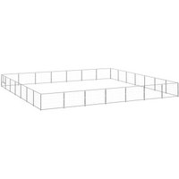 VidaXL Hundezwinger Stahl silber 7 m, 7 m, 70 cm