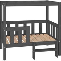 VidaXL erhöhtes Hundebett aus Kiefernholz grau 73,5 cm, 90 cm, 73,5 cm