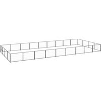 VidaXL Hundezwinger Stahl schwarz 9 m, 4 m, 70 cm