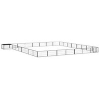 VidaXL Hunde Laufstall / Freilaufgehege mit Unterstand 8 m, 8 m, 50 cm