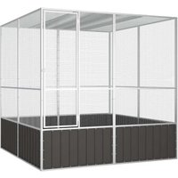 VidaXL Vogelkäfig Verzinkter Stahl Vogelvoliere Vogelhaus mehrere Auswahl 2,135 m, 2,175 m, 2,115 m