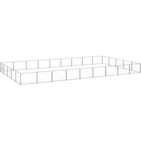 VidaXL Hundezwinger Stahl silber 9 m, 5 m, 70 cm