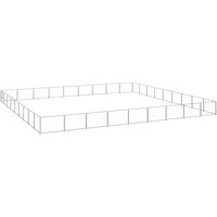 VidaXL Hundezwinger Stahl silber 9 m, 9 m, 70 cm