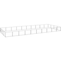 VidaXL Hundezwinger Stahl silber 10 m, 4 m, 70 cm