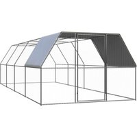 VidaXL Hühnerkäfig mit Teilüberdachung 3 m, 8 m, 2 m