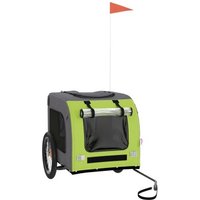 VidaXL Fahrradanhänger Hund 125 x 64 x 66 cm (L x B x H) grün