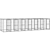 VidaXL Hundehütte 7,7 m, 2,2 m, 1,8 m