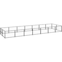 VidaXL Hundezwinger Stahl schwarz 7 m, 2 m, 70 cm