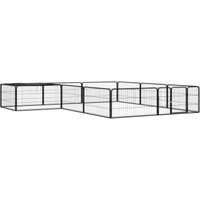 VidaXL Hunde Laufstall Stahl Pulverbeschichtet Freilaufgehege mehrere Auswahl 3 m, 3 m, 50 cm