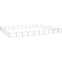 VidaXL Hundezwinger Stahl silber 10 m, 8 m, 70 cm