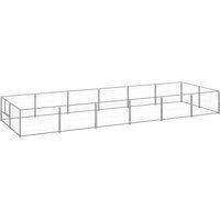 VidaXL Hundezwinger Stahl silber 6 m, 2 m, 70 cm