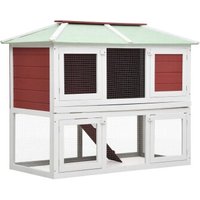 VidaXL Holz Kaninchenstall rot