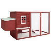 VidaXL Holz Hühnerstall mit Legenest rot