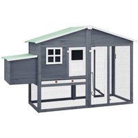 VidaXL Hühnerstall mit Legenest grau