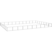 VidaXL Hundezwinger Stahl silber 10 m, 7 m, 70 cm