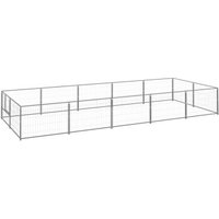 VidaXL Hundezwinger Stahl silber 5 m, 2 m, 70 cm