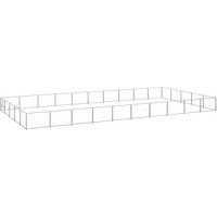 VidaXL Hundezwinger Stahl silber 10 m, 5 m, 70 cm