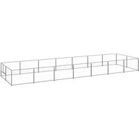 VidaXL Hundezwinger Stahl silber 7 m, 2 m, 70 cm