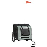 VidaXL Fahrradanhänger Hund 125 x 64 x 66 cm (L x B x H) grau
